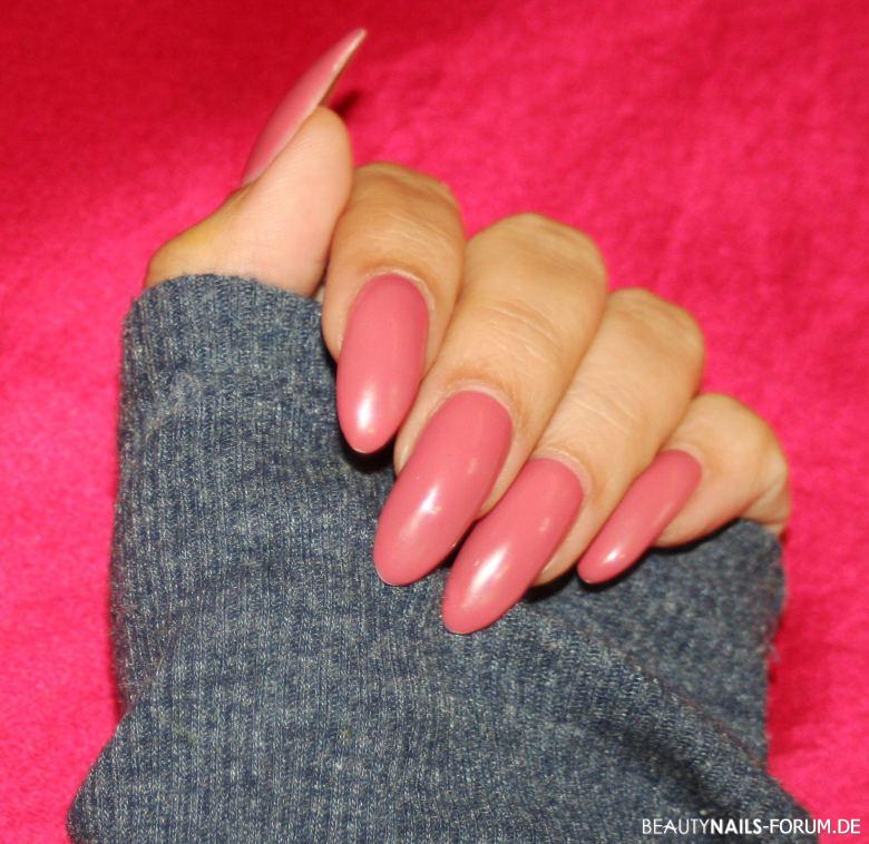 pink almond nails Acrylnägel pink rosa - Short almond nails Nailart
