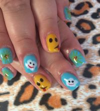 Funny Nails mit Smilies Frühling- & Sommer