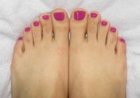 Fußnägel in Pink Füsse