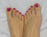 Pinker Nagellack Füße Füsse