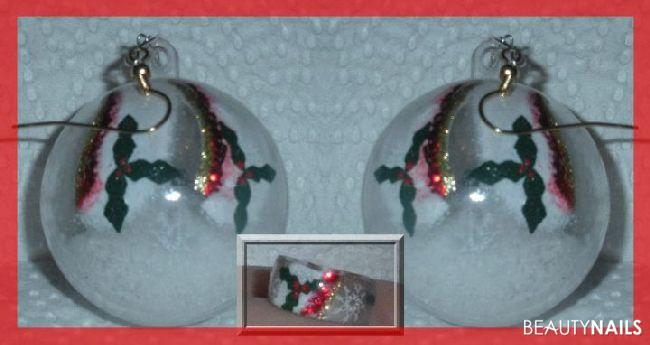 Weihnachten Gegenstände - passend zu den nägel, ohrringe+ selbst gebastelten ring Nailart
