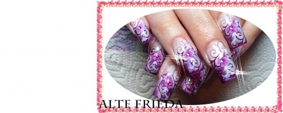 Lila Gelnägel - Glitter Purple Nail Code Nailart