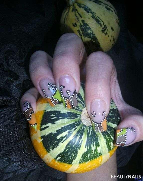 Autumn Design-Pumpkin Smash :-) Herbst-Nägel - ...ich liebe meine Kürbisse... frei nach dem Motto gings dann Nailart