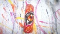 Auge rot-orange Mustertips