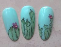 Gelmalerei Kaktus mit Blüte Mustertips