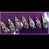 One Stroke Blüten in Violet Mustertips
