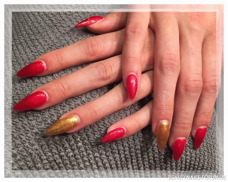Farben von nail:Cod - Gold red - Gamboga Gold Nageldesign -  Nailart