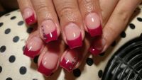 rotes french Nageldesign