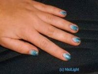 Blue Gradient Nails Naturnägel