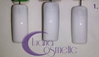 Die Nägel mit Weißen Gel überzogen Winterblues Anleitungen Luana Cosmetic in Nageldesign