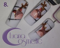 Mit weiß konturen Aufhellen
Nach dem aushärten mit matter Versiegelung  Winterblues Anleitungen Luana Cosmetic in Nageldesign
