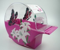 Schmetterling mit Lilien Zellettenbox Design mal anders in Nagelstudio Zubehör