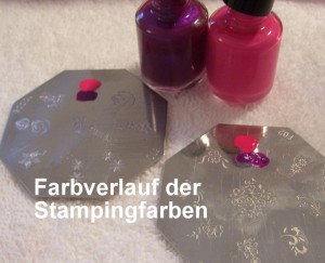 Farbverlauf Stamping Step by Step bunter Schmetterling in Nageldesign