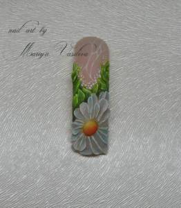 3. Frenchnägel, 3d , acryl, farbe 3D Floral french in Nageldesign