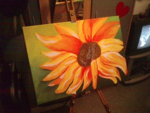 Sonnenblume 70x50cm Noch ein kreatives Hobby in Basteln