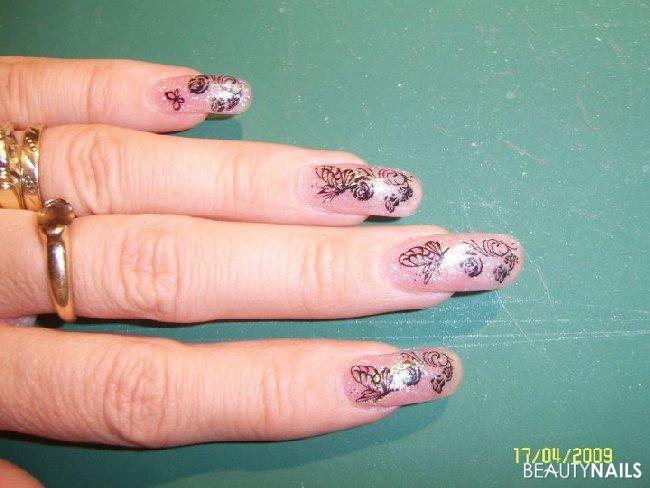Acryglitter mit Stamping