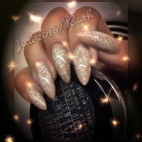 Acryl mit Schablone verlängert & Stamping Acrylnägel