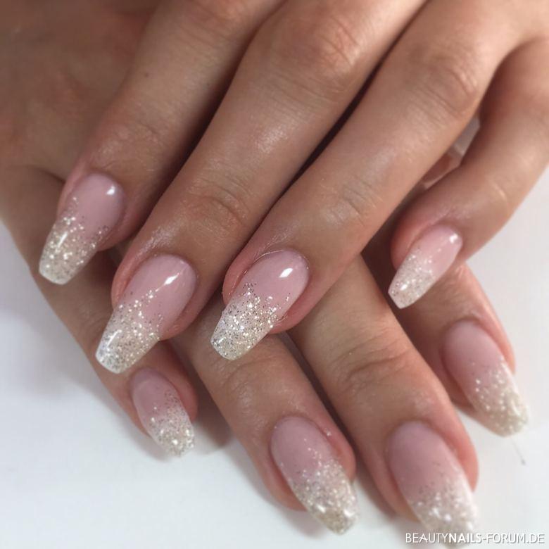 Babyboomer Nägel mit Glitter Design Acrylnägel - Babyboomer mit meinem lieblingsglitzer von Crystalnails 537 Nailart