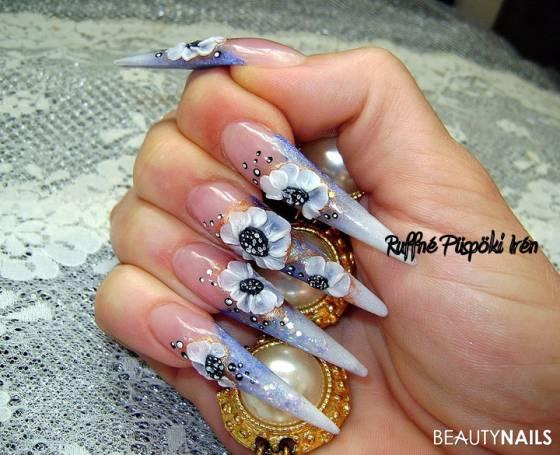 Pastell nails Acrylnägel - Acrylic powder:pink  masque,clear,and colour .... Nailart