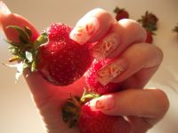 Erdbeer / strawberry Nails - Glitter Frühling- & Sommer