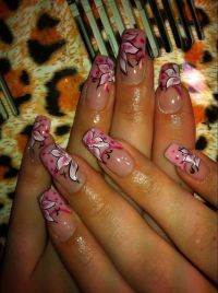 Flower Nails in pink Frühling- & Sommer