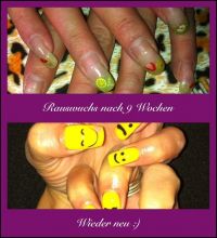 Smilie Nails in Gelb Frühling- & Sommer