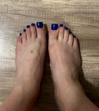 Acrylfussnägel Blau Füsse