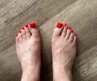 Acrylfussnägel Rot Füsse
