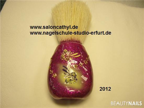 Rosa glitzer Staubpinsel mit Airbrush