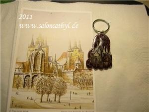 Schlüsselanhänger Gegenstände - nach einer Vorlage gemaltDom und Severi in Erfurt Nailart