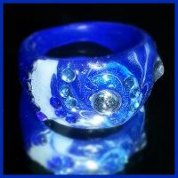 Water Marble Ring - blau / hellblau Gegenstände