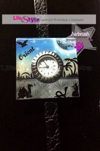 Wechsel Uhr mit Airbrush Platte Orient Gegenstände