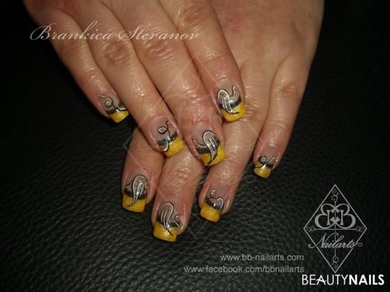 Engelsflügel Gelnägel - Hanse gele Nailart