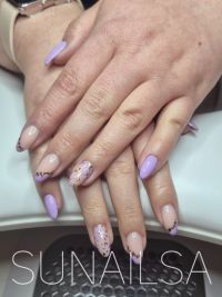 Flieder Gold Gelnägel