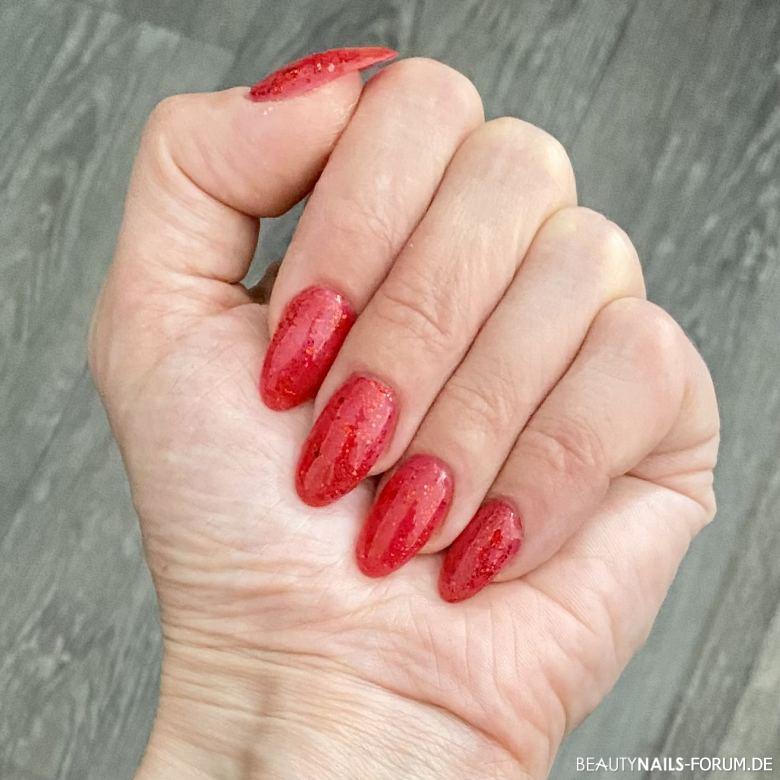 Fullcover-Tips mit Polygel-Mix Strawberry-Jelly