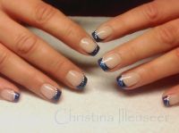 Glimmer Blau / dark blue nails Gelnägel