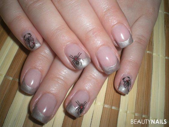 Lovely Color Gelnägel - ABC Lovely Color mit Stamping Spinne und Pailette Nailart