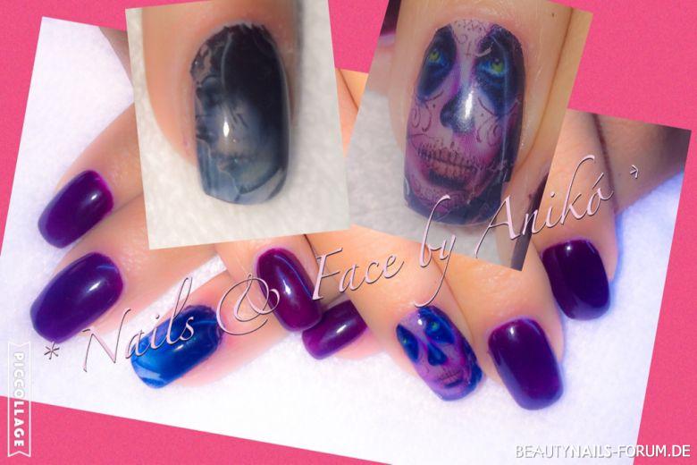 Maxican Muerte & Rouge Noire Nails