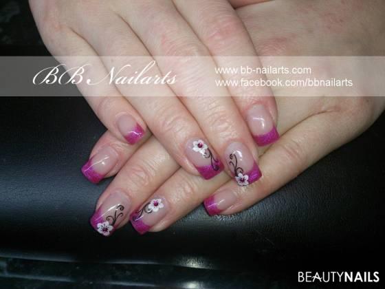 pinky with stamping Gelnägel - hanse gele Nailart