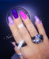 Purple & Pink Color Nails Gelnägel