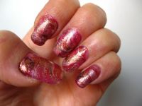 Water Marble rosarot Gelnägel