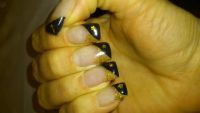 weihnachten Gold schwarz Gelnägel