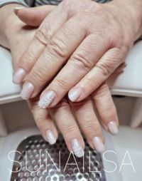 Winter schlicht nur Glimmer Gelnägel