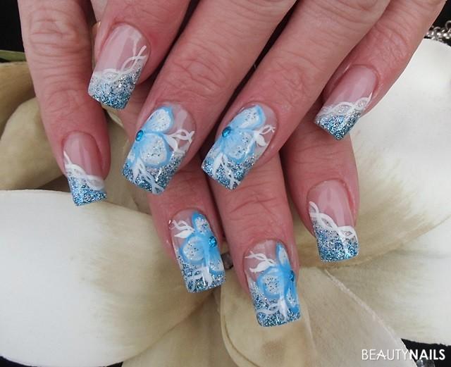 Winternägel Gelnägel - Die hab ich mir passend zur Jahreszeit gemacht. sind aber schon Nailart