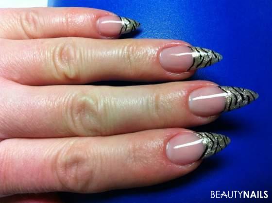 Zebra Gelnägel - Meine eigene, Farbgel von nailexpert alle andere Nail-Fashion24 Nailart