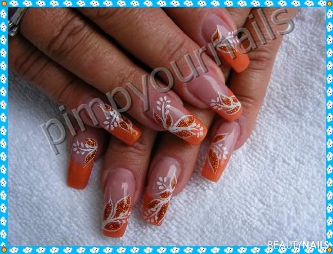 Herbst 2010 Herbst-Nägel - Pinselmalerei Nailart