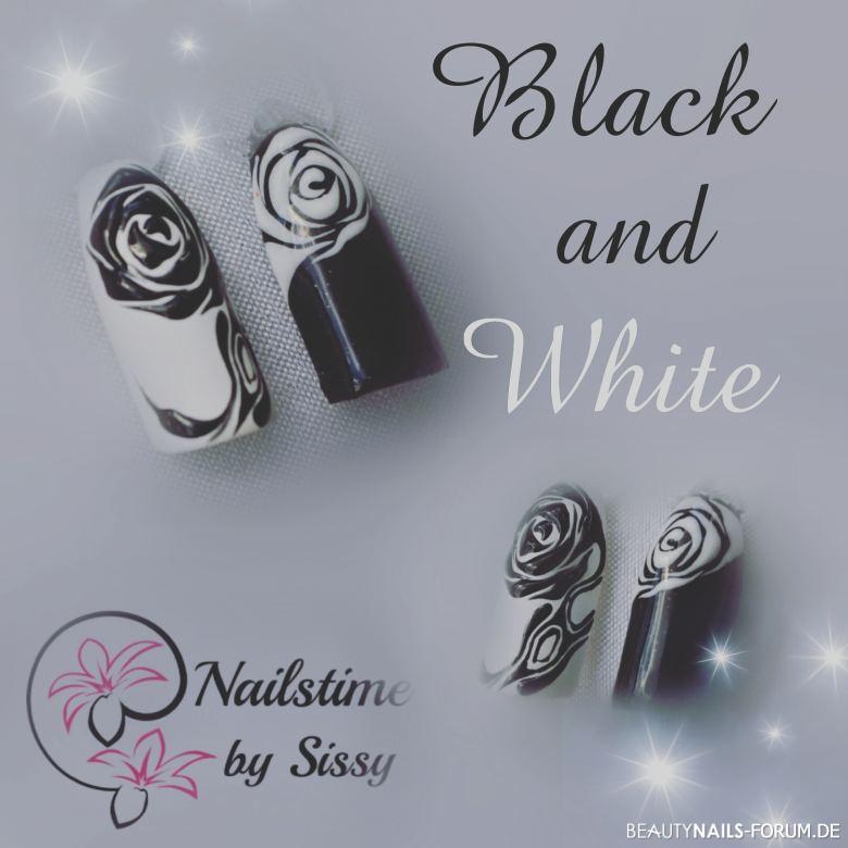 Black & White Mustertips - Black & White Nailart