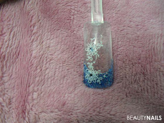 Blau Glitter Mustertips - Glitter von melanies-beautyheaven Nailart