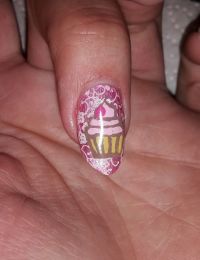 Cupcake Nails / Nagel - gemalt Mustertips