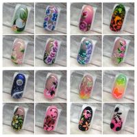 Farbenfrohe Nailart Mustertips